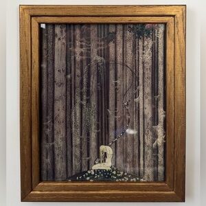 Kay Nielsen wall art in vintage gilded wood frame